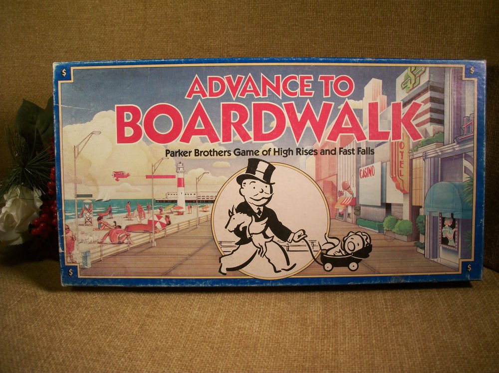 Advance to Boardwalk Parker Brothers Vintage 1985 Classic Property Monopoly Game
