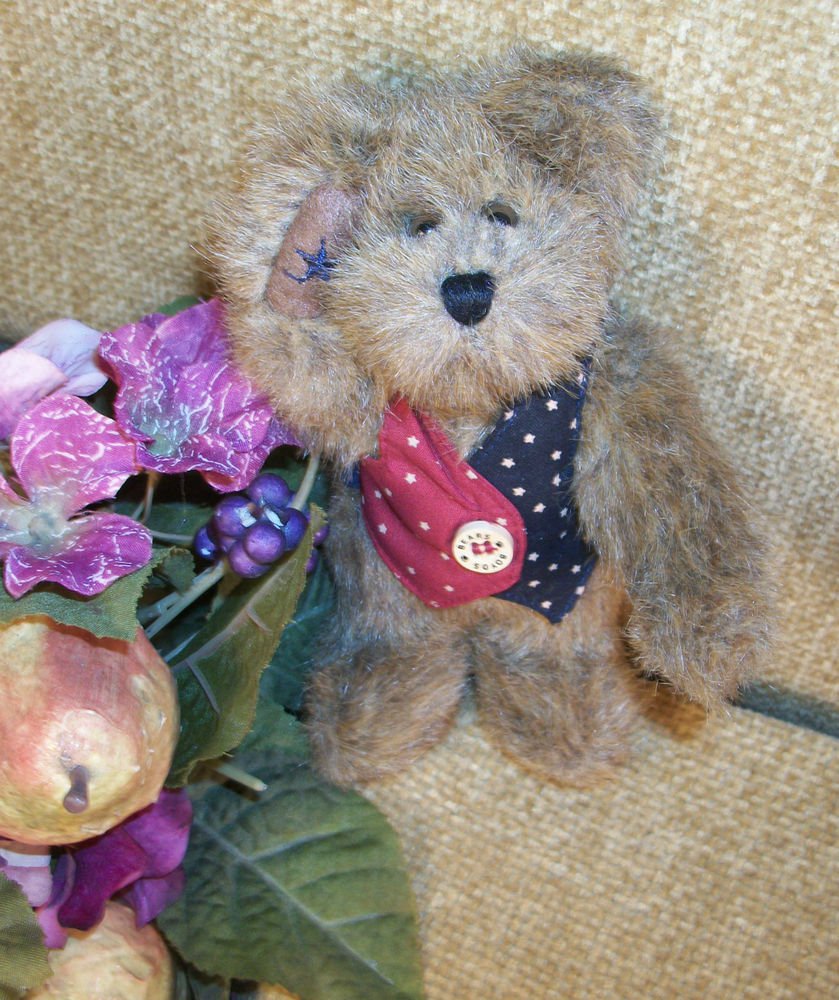 BOYDS LIBEARTY Bear Saluting I B Bearyproud 6" Plush Stuffed Animal Retired