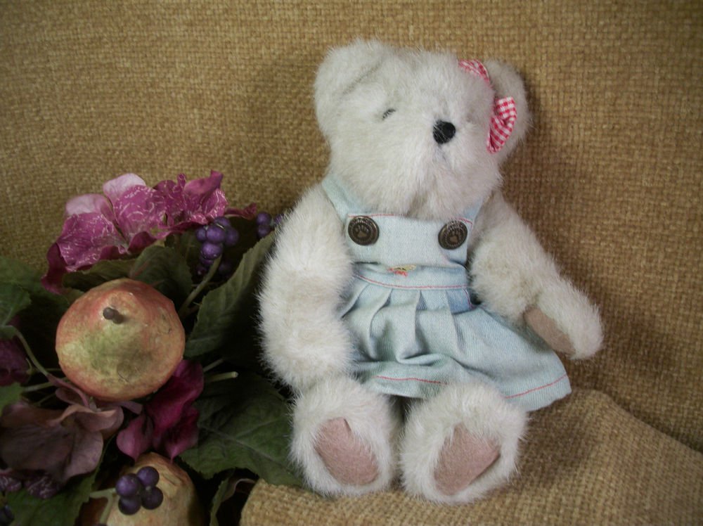 BOYDS Peepers P. MacDonald 8" Bear Plush Stuffed Animal Mint Green Jumper 913937