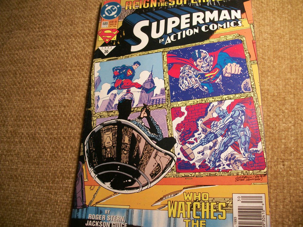 DC Superhero Comic Book SUPERMAN in Action Comics VTG July 1993 No 689