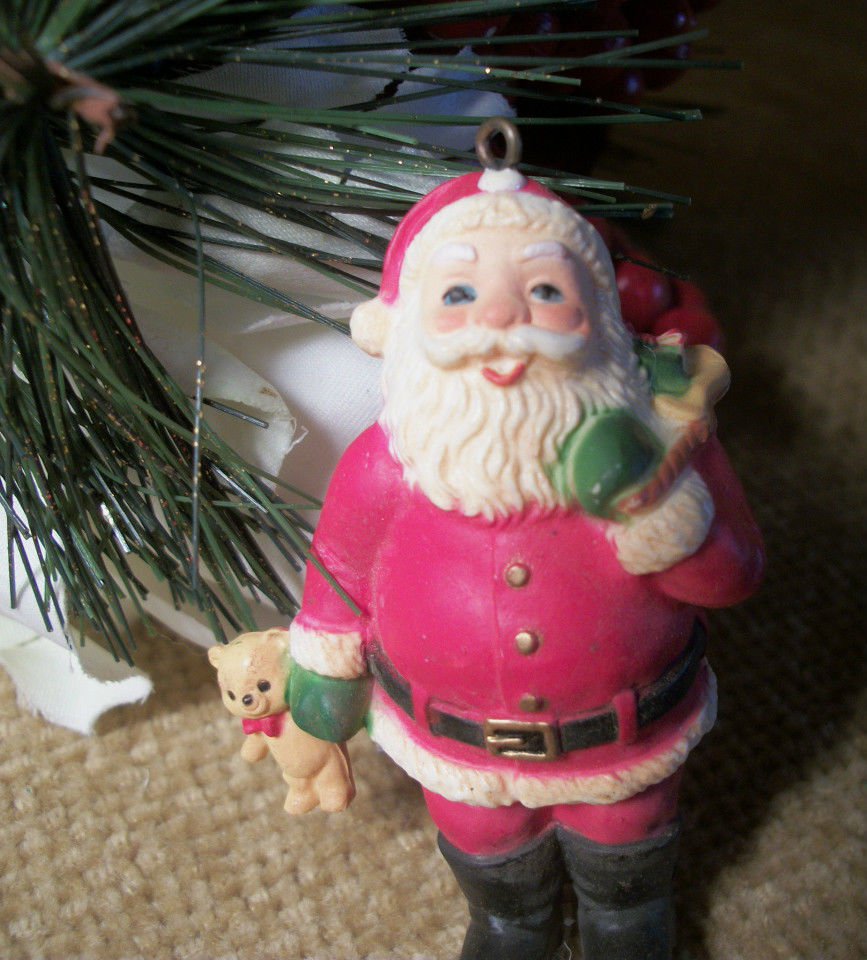 ENESCO Santa Claus Christmas Tree Ornament Free Standing Miniature VTG Figurine
