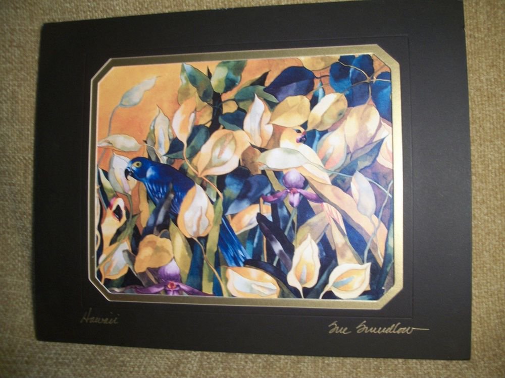 Sue Swerdlow Tropical Hawaii Polynesia Rain Forest Junglescape Print Cool Vivid