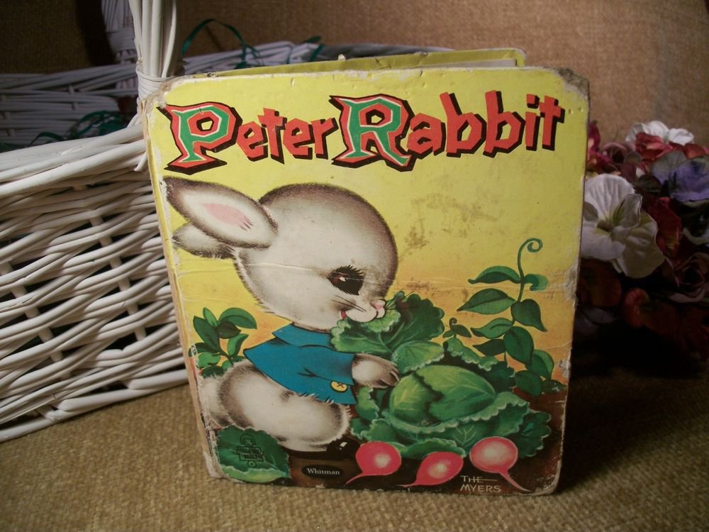 Peter Rabbit Childrens Book Animal Bunny Picture Story VTG TellATale Collectible