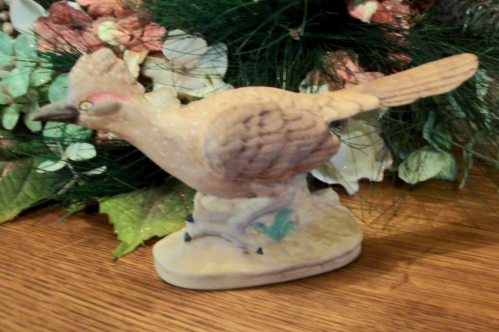 Road Runner Figurine VTG Hand Painted Ceramic Bisque Desert Southwest Bird Decor