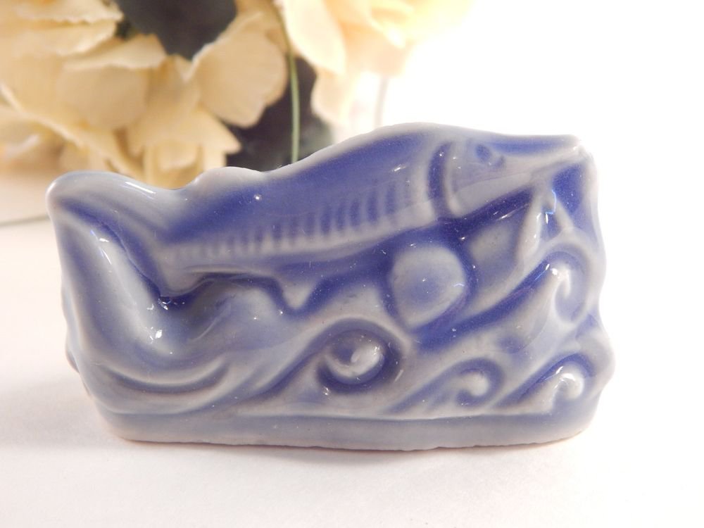 Sturgeon Blue Fish Figurine Red Rose Tea Wade Endangered Species Match Striker