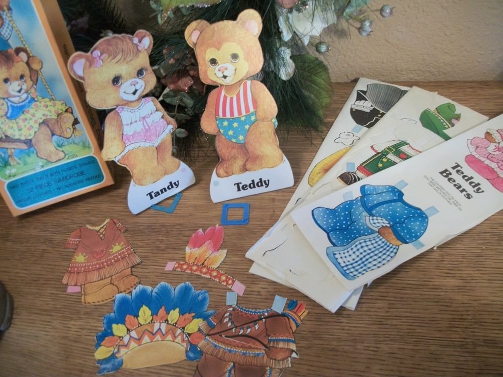 Paper Dolls Teddy Bears Boy Girl Toy Keepsake VTG Collectible 1979 Susan Morris