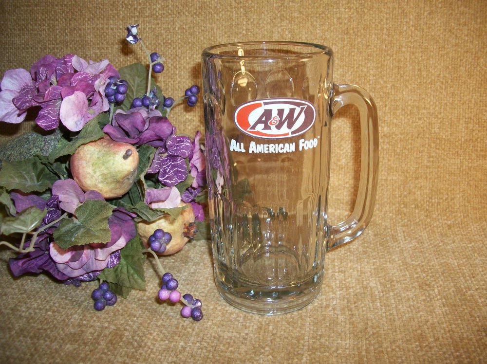 A&W Root Beer Mug Frosty Glass Barware All American Food Restaurant Advertising