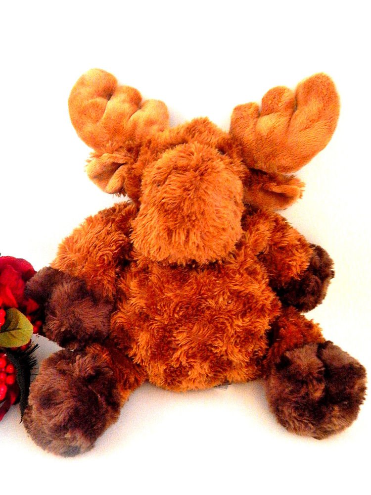 Milty Moose 13" Mary Meyer Collectible 6083 Flip Flop Brown Stuffed Plush Animal