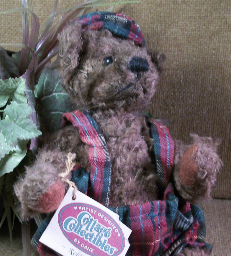 GANZ Bear ROBBIE Brown Plush Stuffed Animal BEAR CC602 Retired 1996