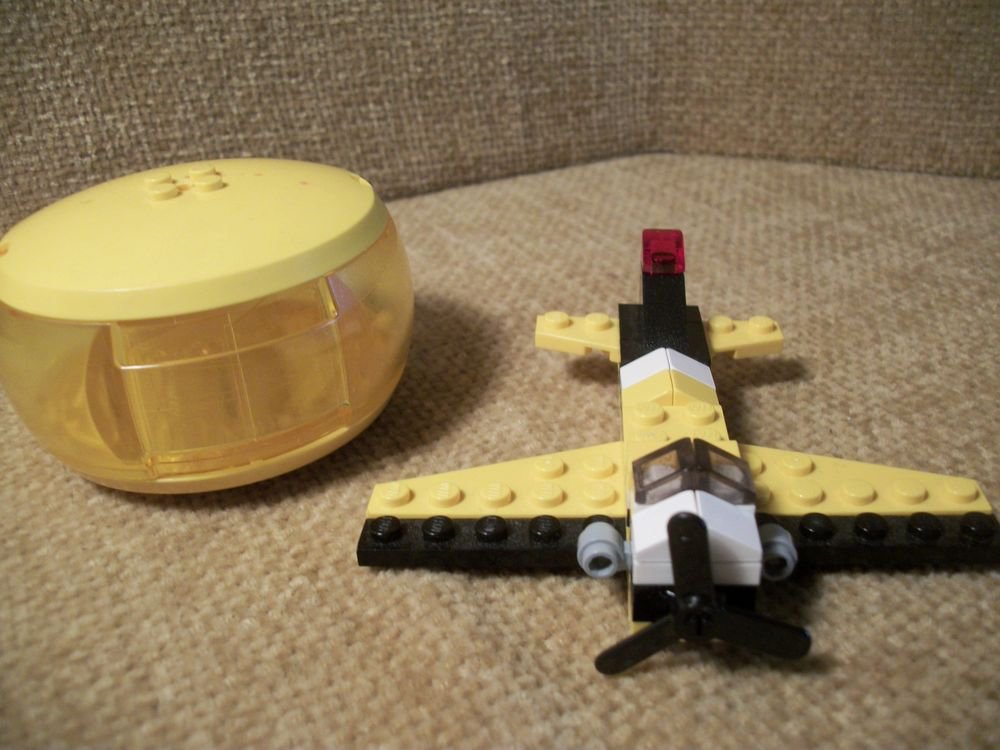 Real LEGO Yellow Airplane Creator Item 7808 with Pod Toy Boys