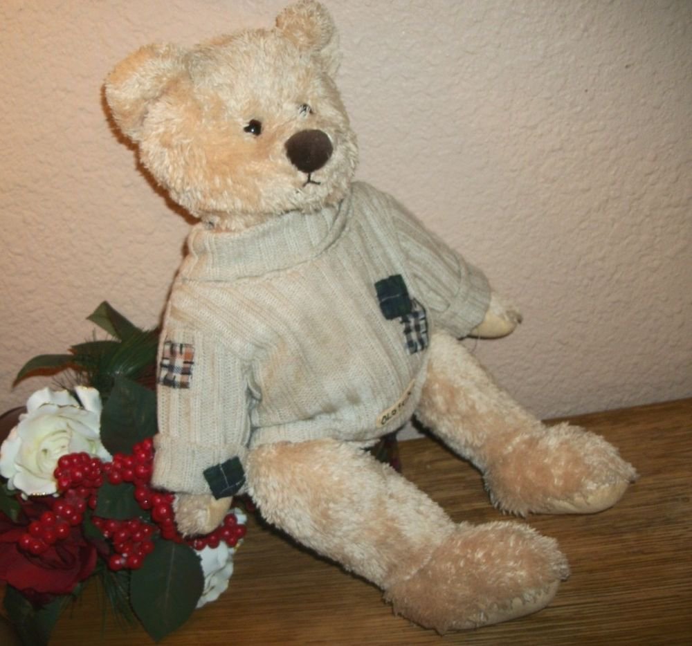 Beige Plush Stuffed Animal Bear 18" Old Friend by Teresa Kogul 2004 Keepsake Toy