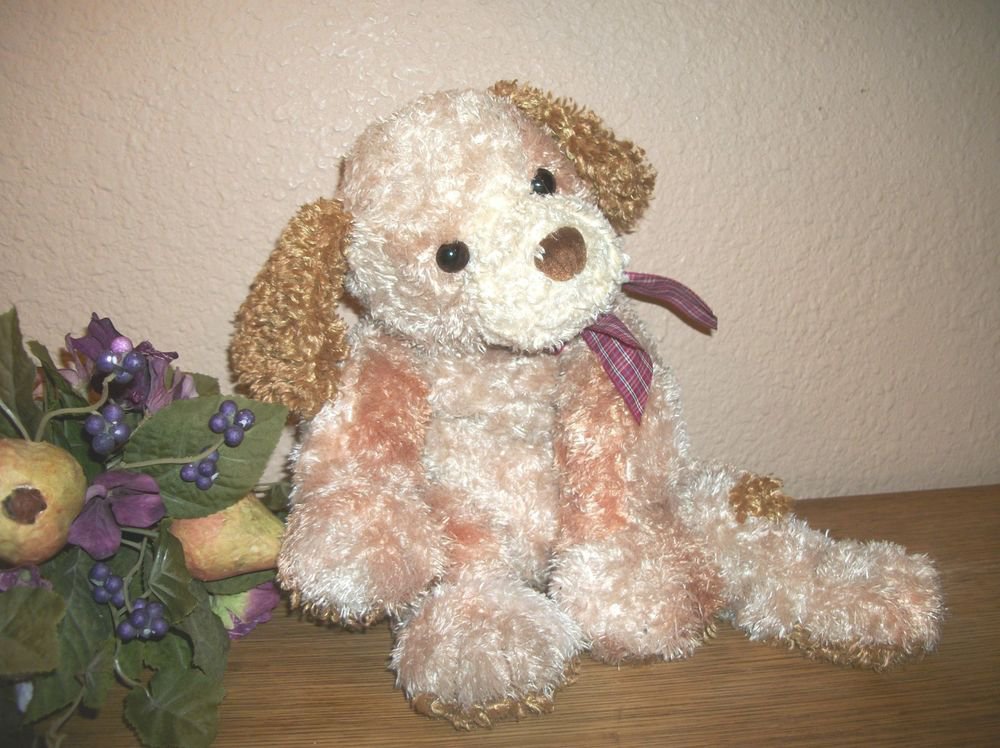 TY Classic Dog Stuffed Plush Animal 13" Beanie Buddy Dustin RARE Retired 2004