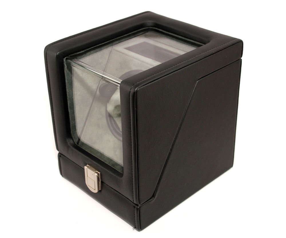 Decorebay Classic Top Quality Leather Wood Automatic Single Watch Winder Box