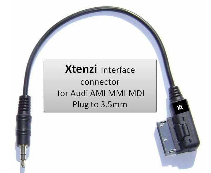 Xtenzi MDI AMI MMI Cable Adapter Connect Ipod Iphone Mini 3.5mm to Audi A4 A5 S5