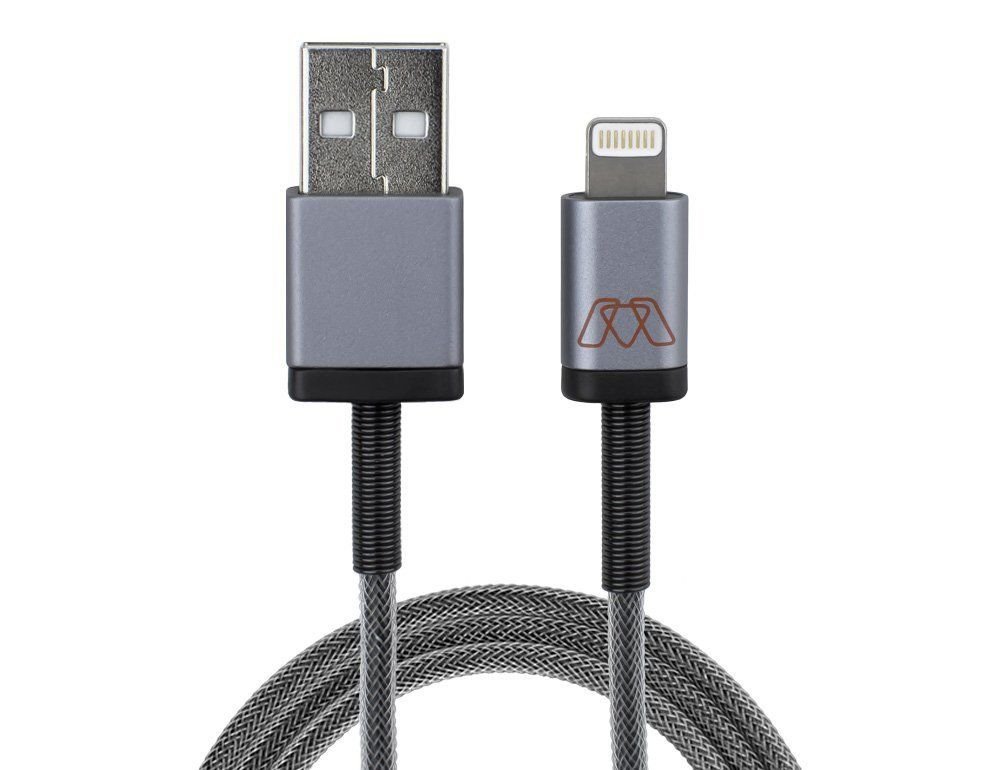 MOS Spring Lightning Cable - Aluminum Heads, Steel Spring Relief & Exoskeleton