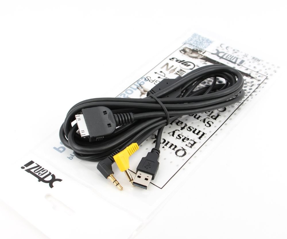 Xtenzi Ipod Iphone ipad Aux Interface Cable for Kenwood KCA-iP301V audio Video