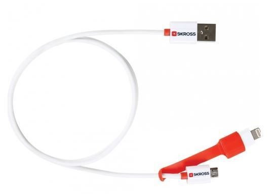 Skross 2 in 1 Charge 'n Sync cable with Micro USB & Lightning connector [SKR2700