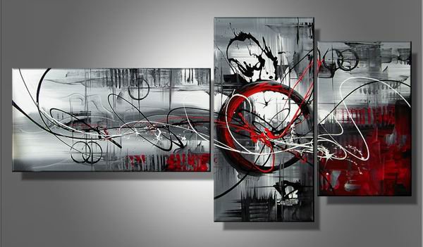 Zaza -Abstract-handmade painting-set of 3pcs