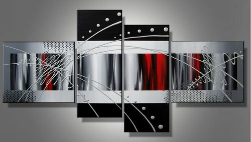 Rome -Abstract-handmade painting-set of 4pcs
