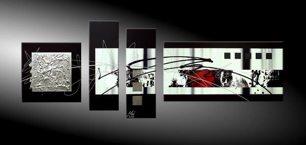 Fiji -Abstract-handmade painting-set of 4pcs
