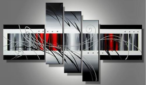 Winter Dreams -Abstract-handmade painting-set of 5pcs