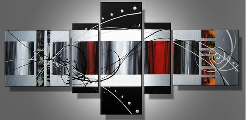 Smash -Abstract-handmade painting-set of 5pcs
