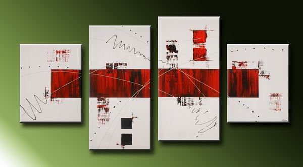 Macao -Abstract-handmade painting-set of 4pcs