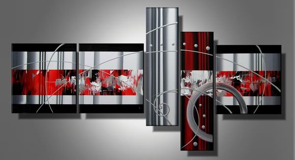 Pluto -Abstract-handmade painting-set of 5pcs