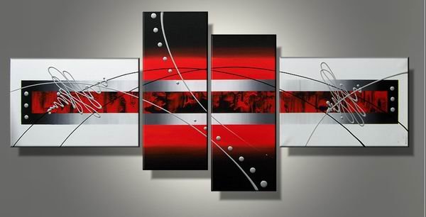 Magma -Abstract-handmade painting-set of 4pcs
