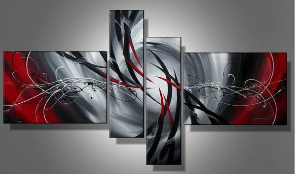 Mystic -Abstract-handmade painting-set of 4pcs