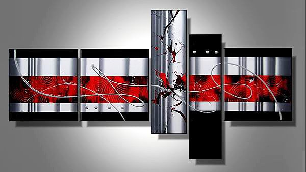 Fuji -Abstract-handmade painting-set of 5pcs
