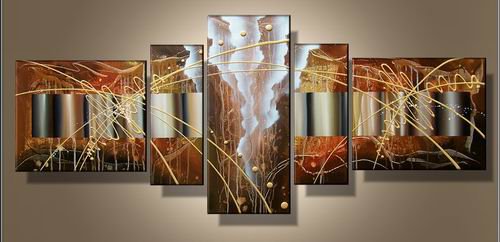 Grand Canyon -Abstract-handmade painting-set of 5pcs