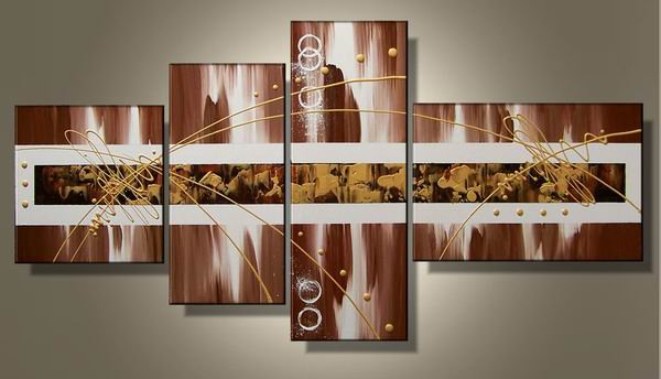 Sahara Dream -Abstract-handmade oil painting-set of 4pcs