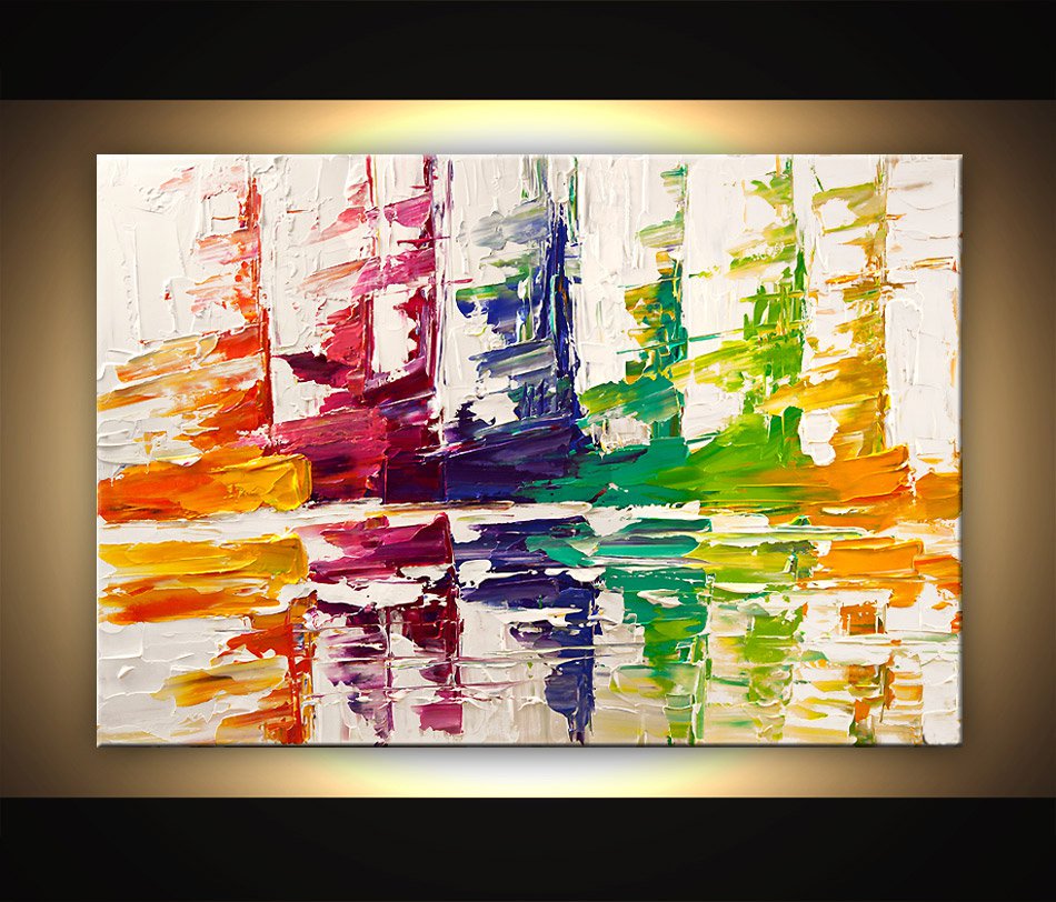 Against the wind-textured oil painting-handmade