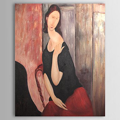 Jeanne Hebuterne-Oil on canvas painting-Amedeo Modigliani-reproduction