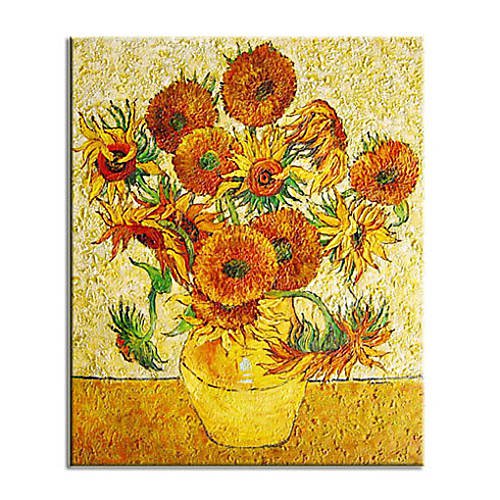 Sunflowers-Oil on canvas paintings-Vincent Van Gogh-reproduction