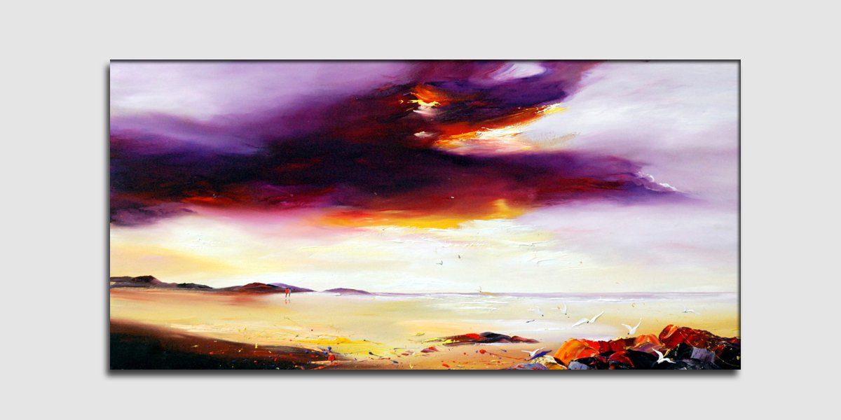 Clearer Sky Ahead-landscape-textured oil painting-handmade