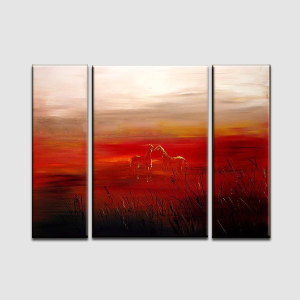 Horses-animal landscape oil painting handmade