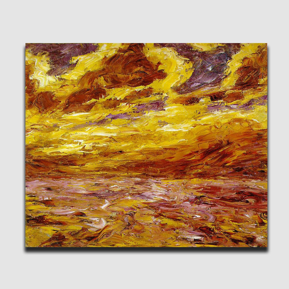 Autumn Sea-landscape abstract-handmade oil painting on canvas-reproduction-Emil Nolde