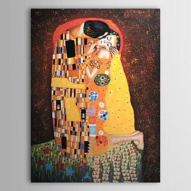 The Kiss-oil on canvas paintings-Gustav Klimt-reproduction