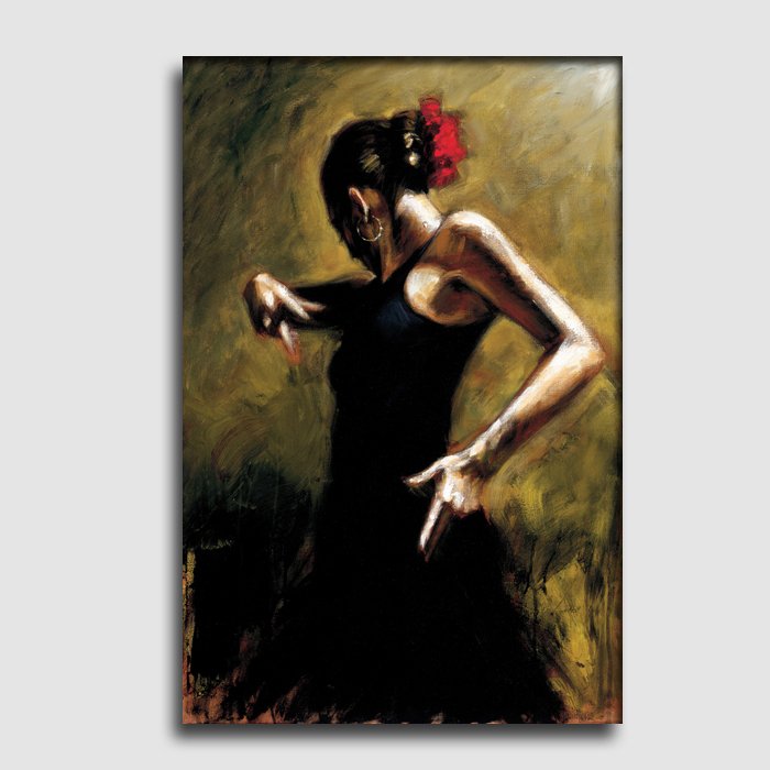Dancer in black-people-textured painting-oil painting on canvas-handmade
