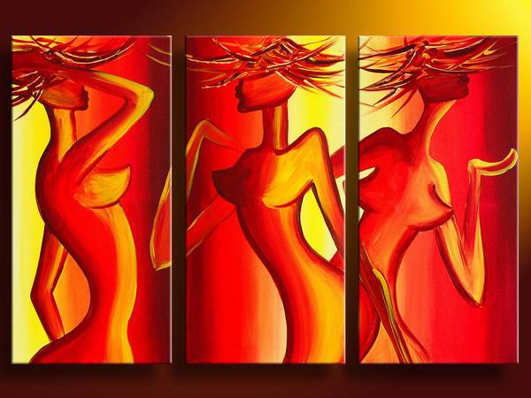 Sensual -People-handmade oil painting-set of 3pcs