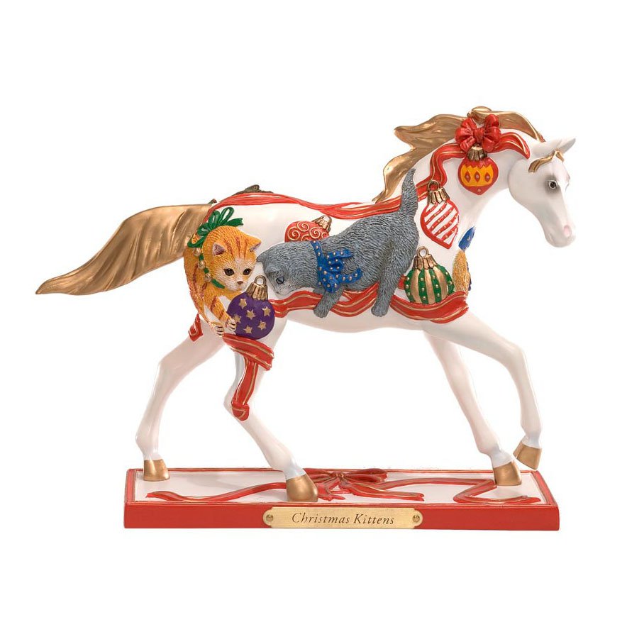 Trail of Painted Ponies Christmas Kittens First Edition Horse Figurine