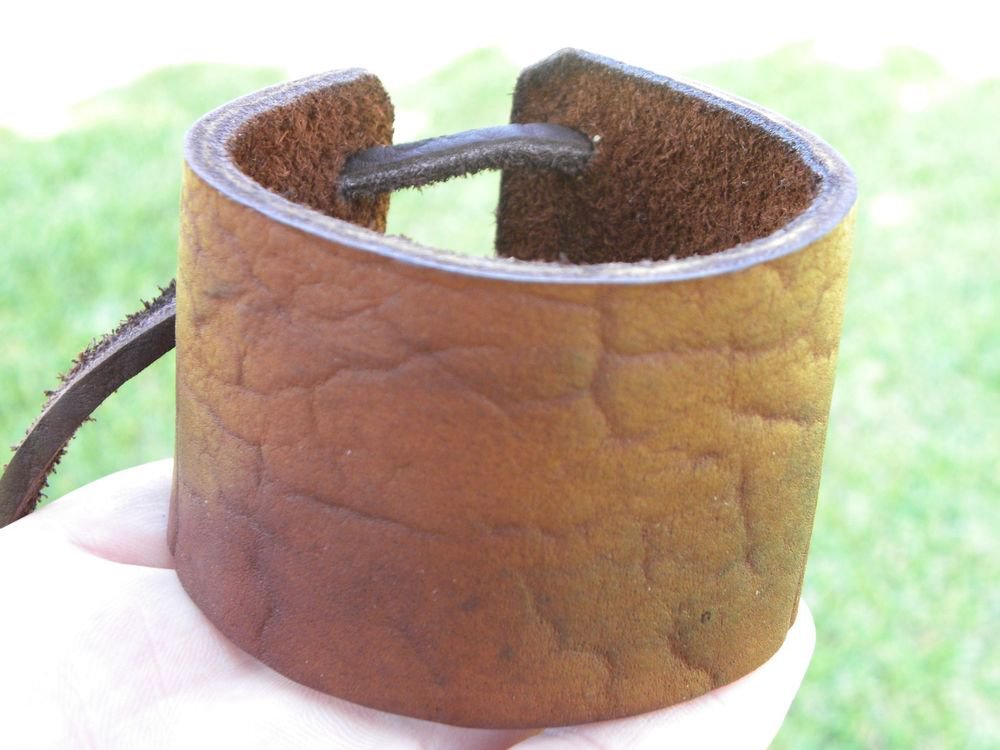Signed Bracelet Buffalo Leather wristband Handmade Adjustable Indian style