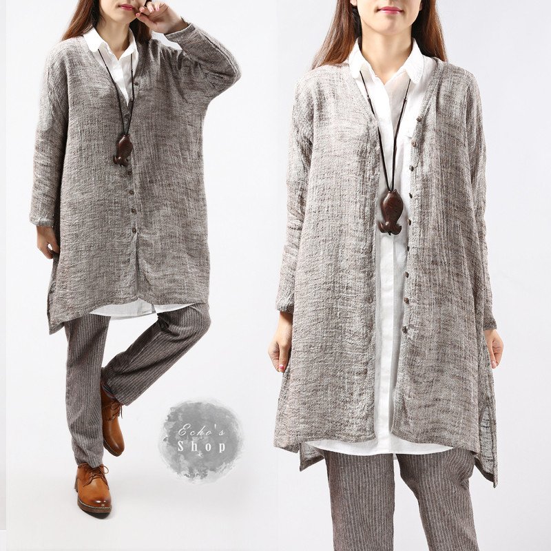 Loose Linen Top Linen Jacket Linen clothing