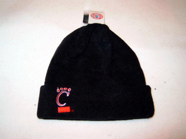 Cincinnati Bearcats Black Arctic Fleece Cuff Cap NWT