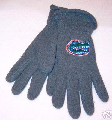 Florida Gators Mens Lightweight Grey Fleece Gloves NWT