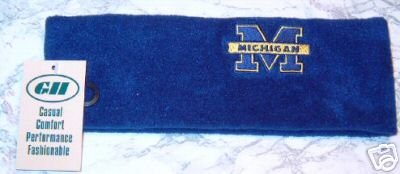 NCAA Michigan Wolverines Blue Arctic Fleece Headband NWT