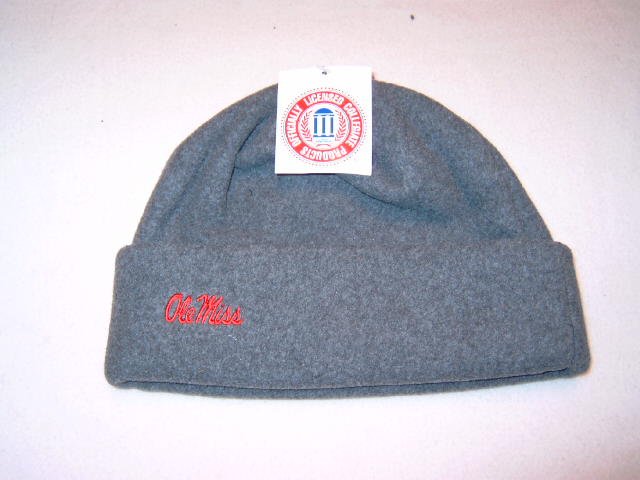 University of Mississippi Ole Miss Grey Arctic Fleece Cuff Cap