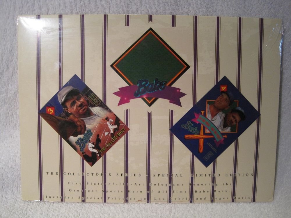 New Sealed Hologram Set Babe Ruth Lou Gehrig Roger Maris Yankees 1992